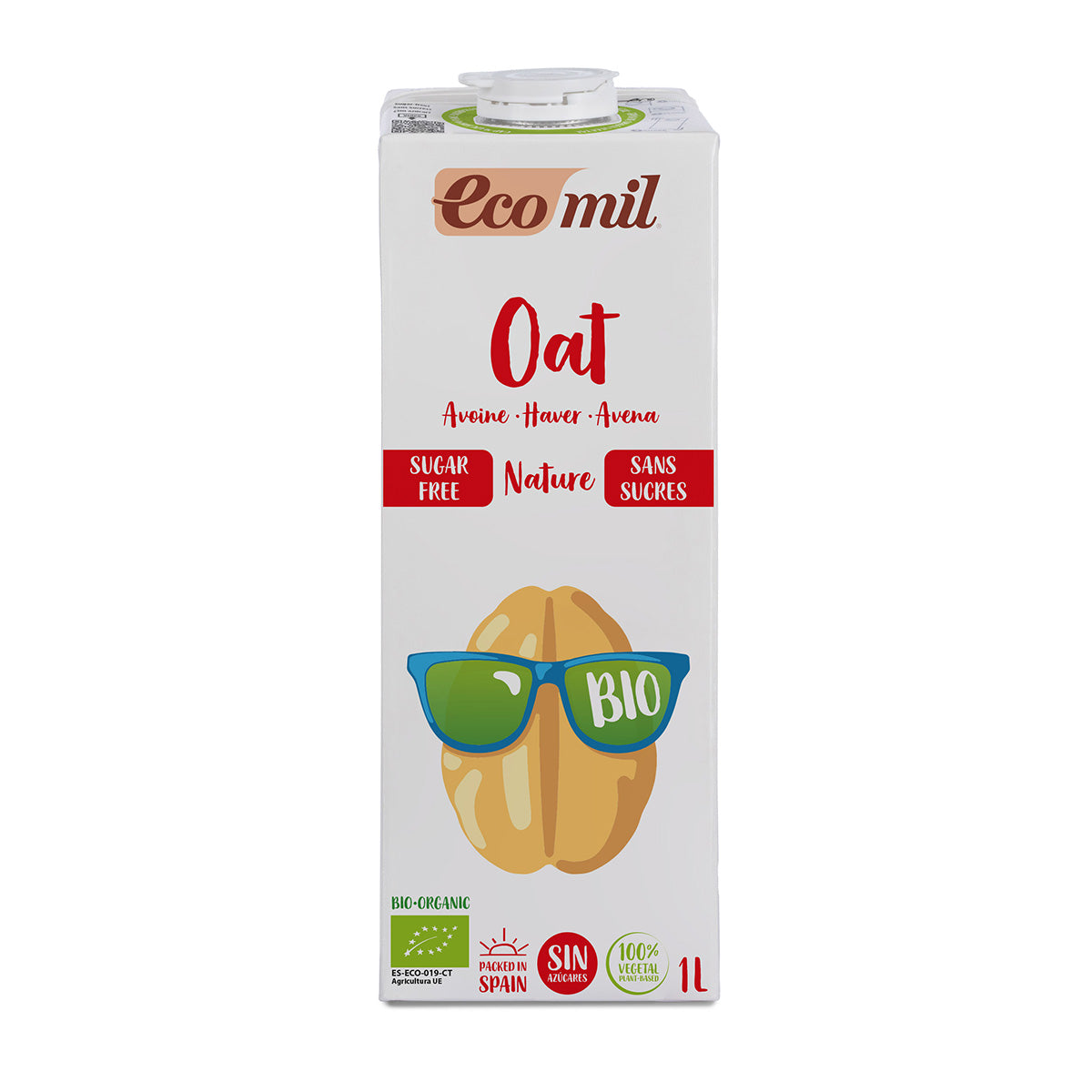 Bebida Vegetal de Avena Sin Azúcar Bio ECOMIL 1 L