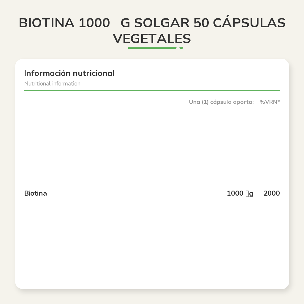 Información nutricional