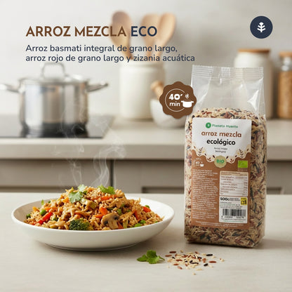Gemengde basmatirijst int, rood, wild ECO Planeta Huerto 500 g