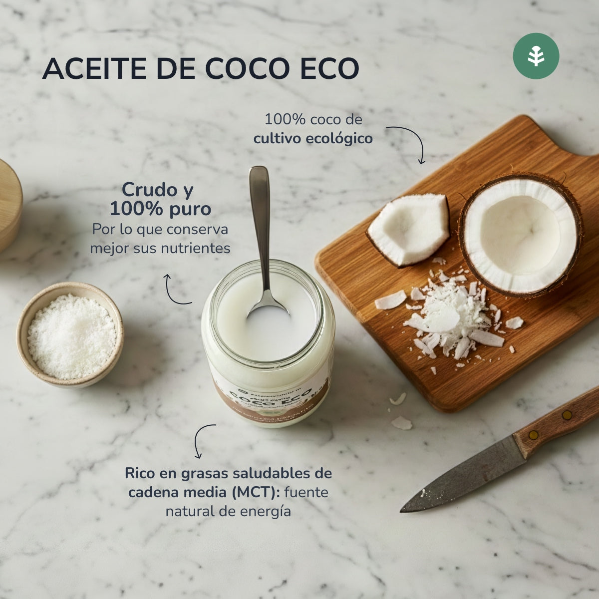 Virgin kokosolie ECO Planeta Huerto 500 ml