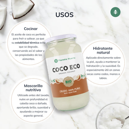 Virgin kokosolie ECO Planeta Huerto 1L