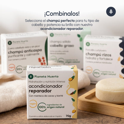 Herstellende vaste conditioner Planeta Huerto 85 g