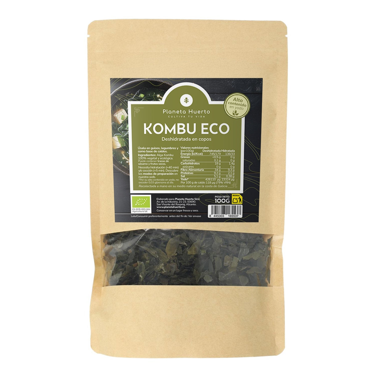Kombu zeewiervlokken ECO Planeta Huerto 100 g