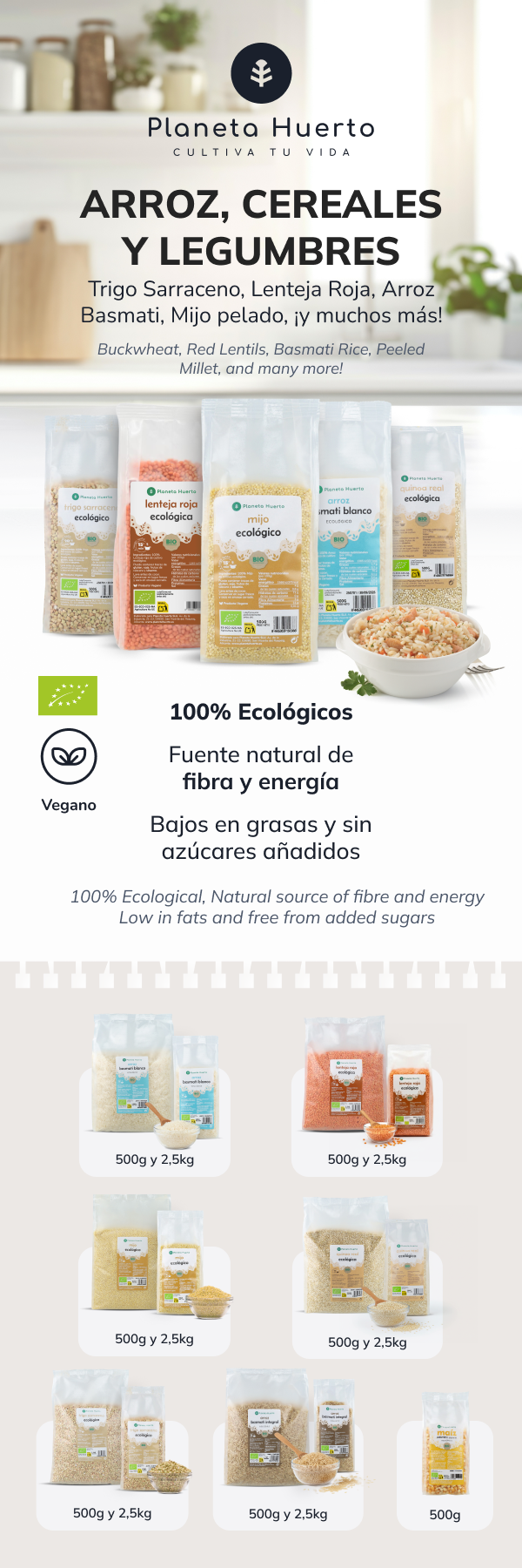 Popcorn voor popcorn ECO Planeta Huerto 500 g