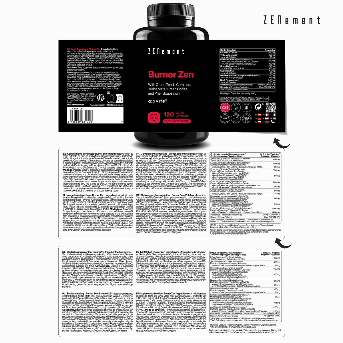 Vetverbrander Zenement, 120 tabletten