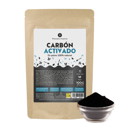 Plantaardig actief koolpoeder Planeta Huerto 100 g