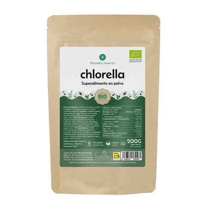 Chlorella zeewier poeder ECO Planeta Huerto 200 g