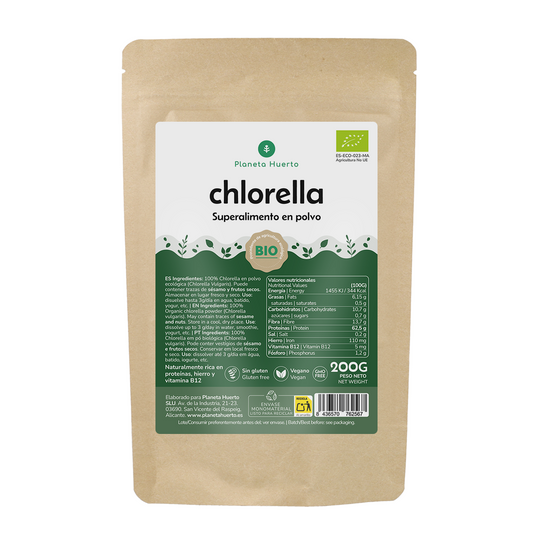 Chlorella zeewier poeder ECO Planeta Huerto 200 g
