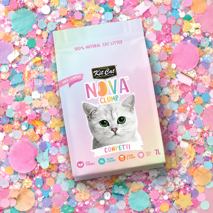 Kit Cat Arena Eco SoyaClump - Confetti 7 L Kattenbakvulling