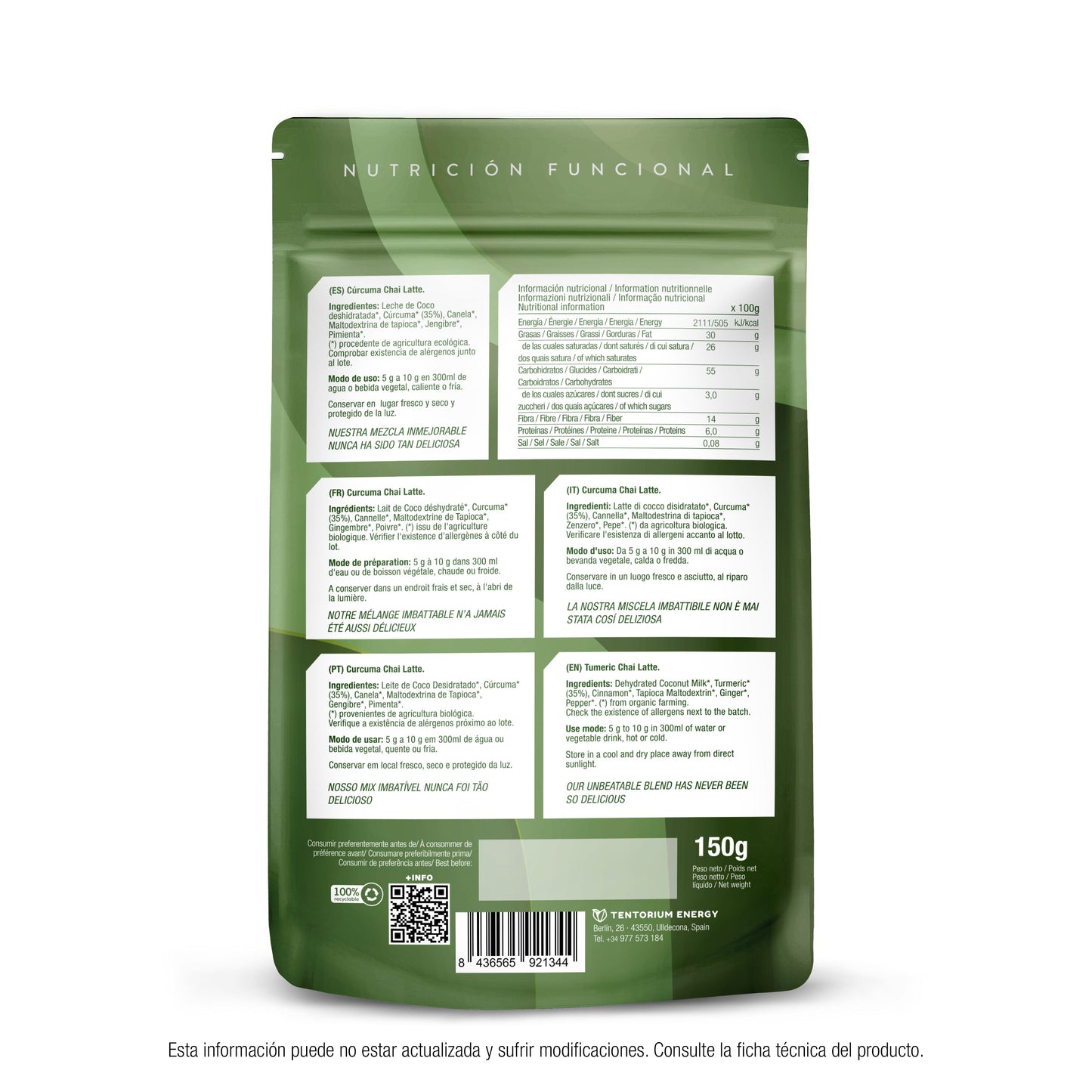 Kurkuma Chai Latte Energy Feelings 150 g