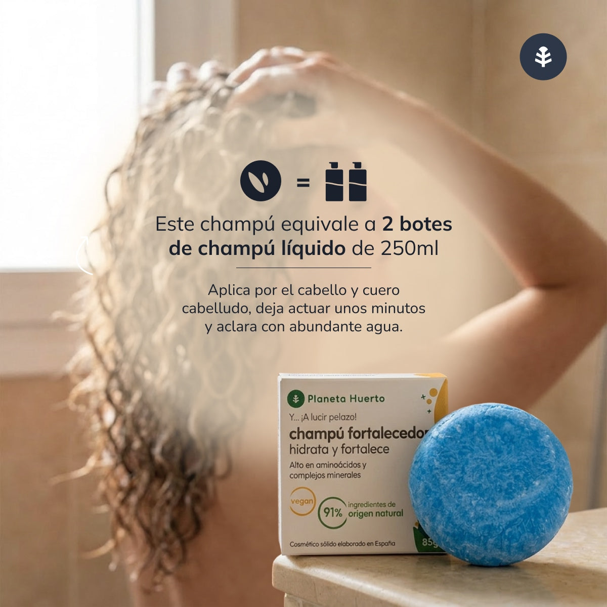 Vaste versterkende shampoo met aminozuren Planeta Huerto 85 g