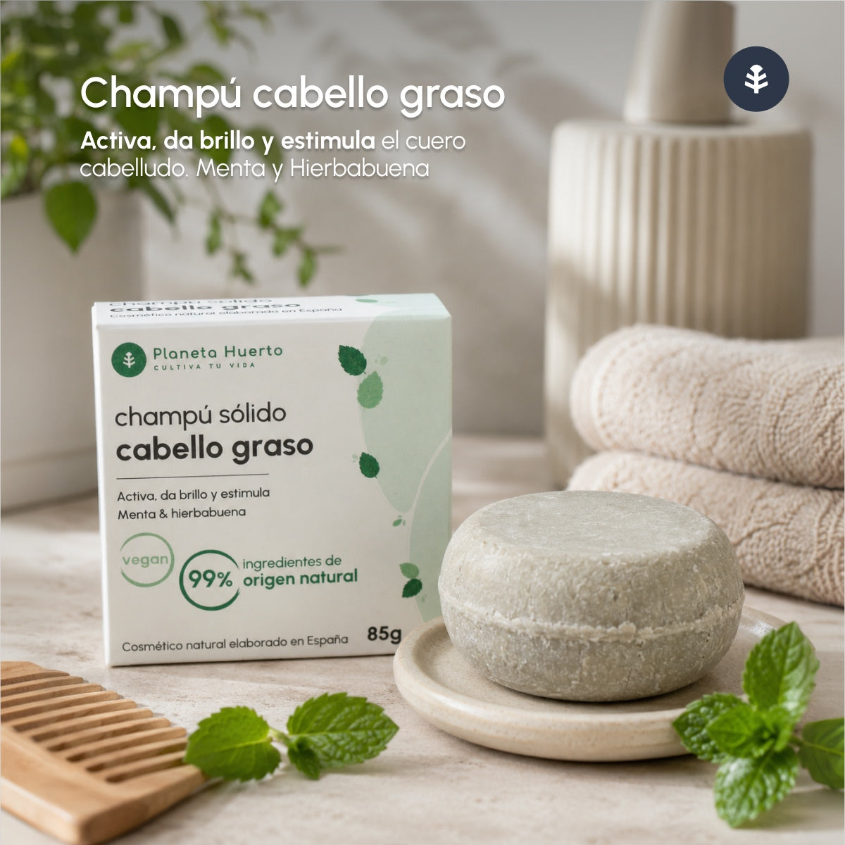 Planeta Huerto Mint anti-vet vaste shampoo 85 g
