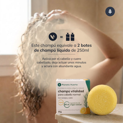 Planeta Huerto Sinaasappel en Ceder Shampoo voor normaal haar 85 g