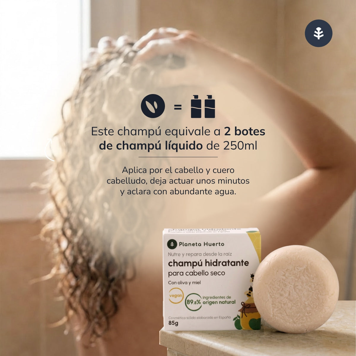 Planeta Huerto Olijf & Honing Hydraterende Vaste Shampoo 85 g