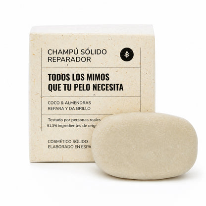 Planeta Huerto kokos en amandel herstellende vaste shampoo 85 g
