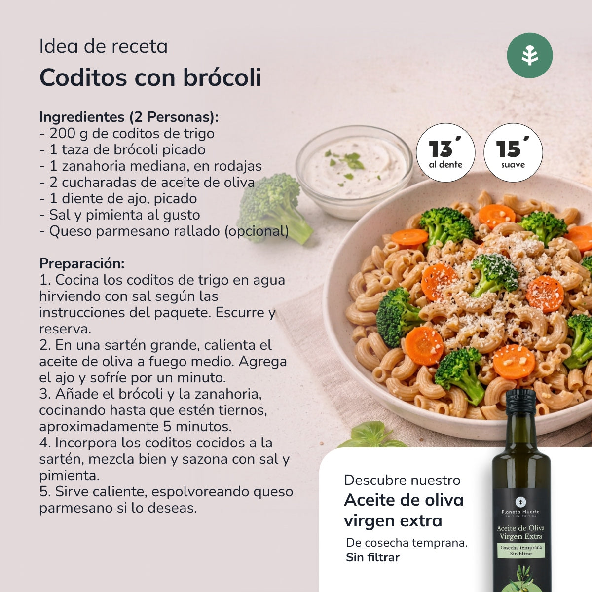 Tarwe coditos ECO Planeta Huerto 500gr