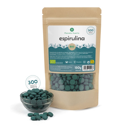 Biologische spirulina 500mg Planet Orchard 300 tabletten
