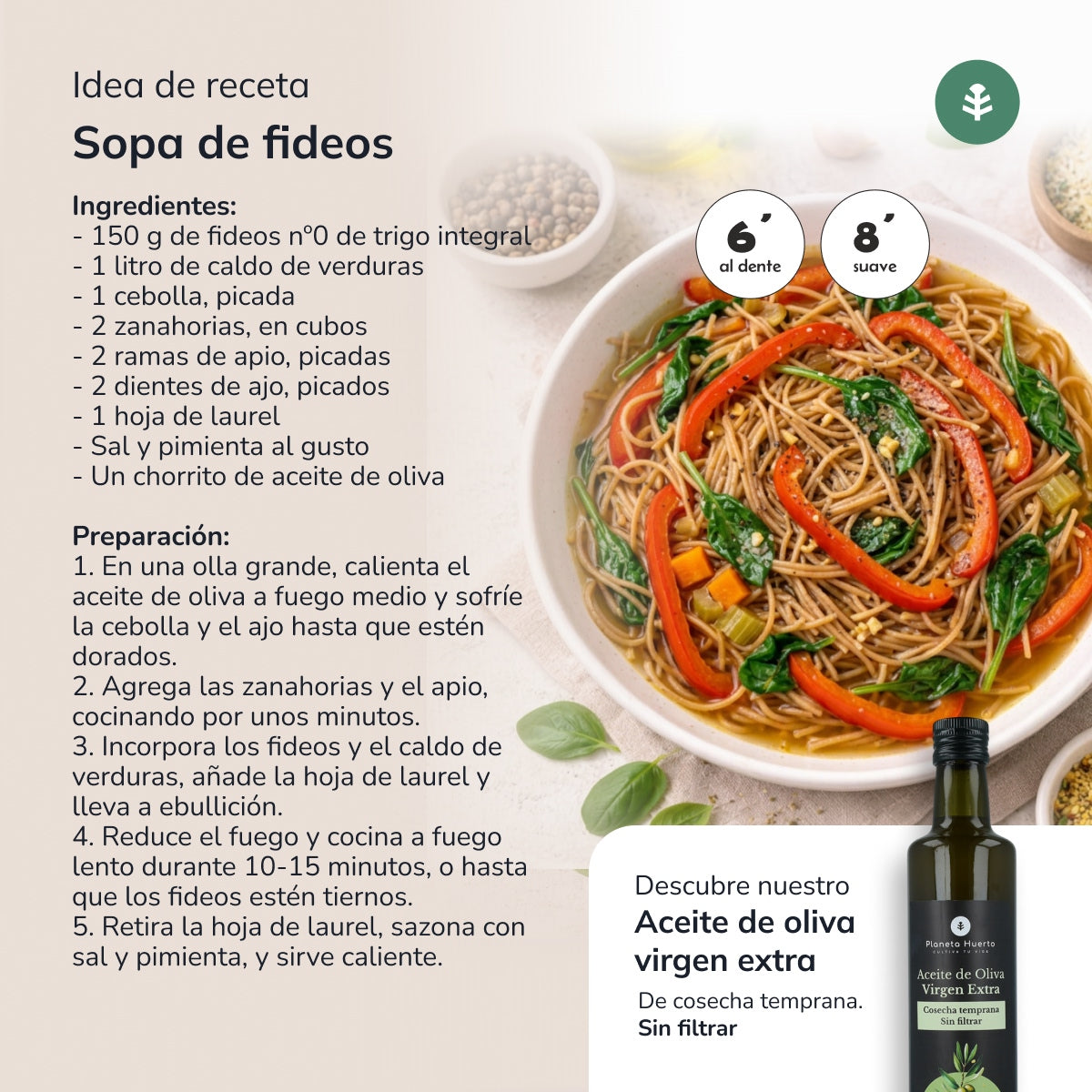 Volkoren noedels nº0 ECO Planeta Huerto 500gr