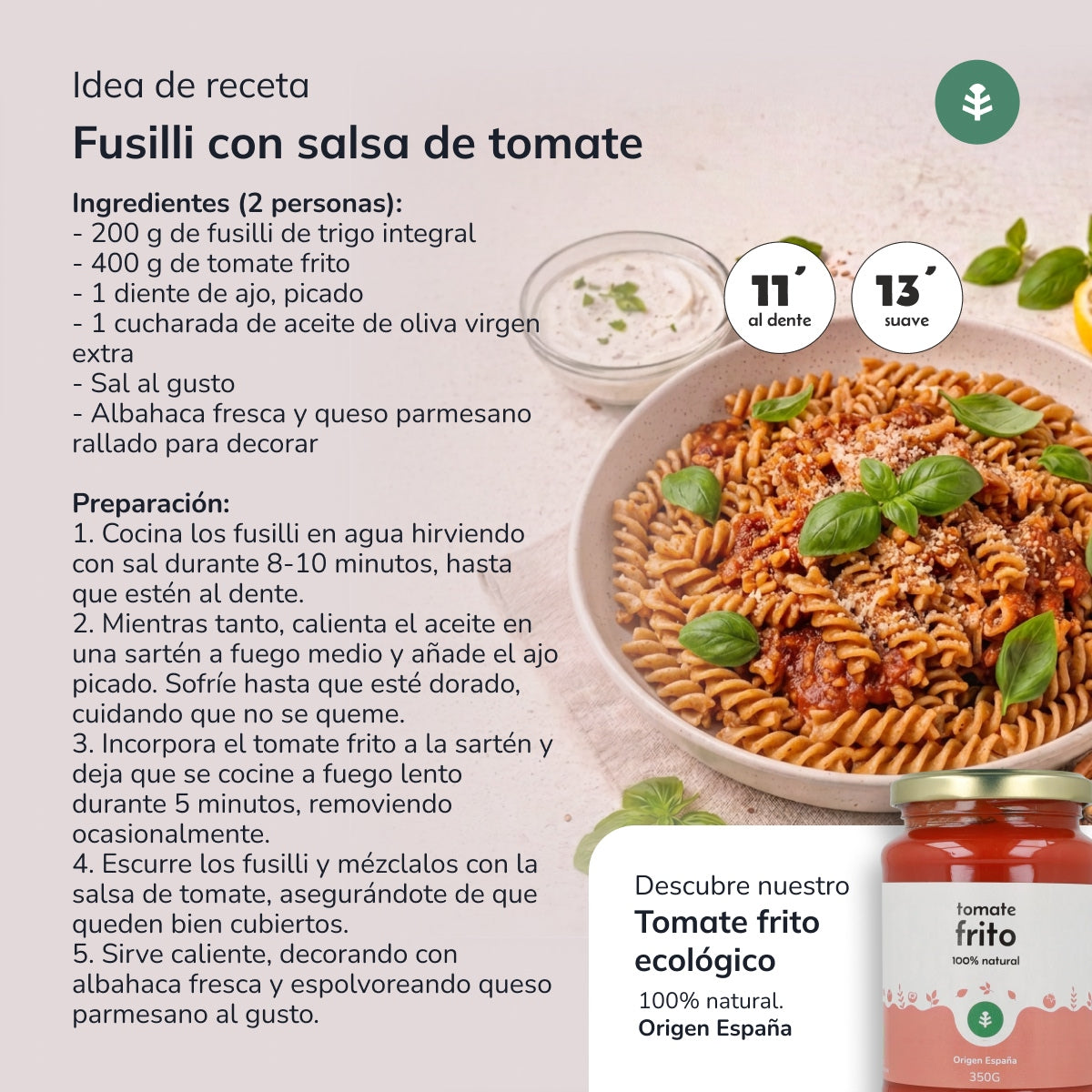Fussilli van volkoren tarwe ECO Planeta Huerto 5 kg