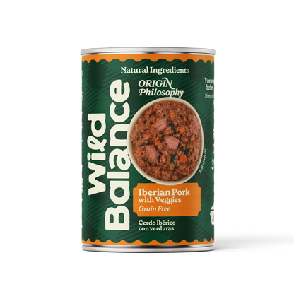 Blik varkensvlees en groenten BARF voor honden Wild Balance 400 g