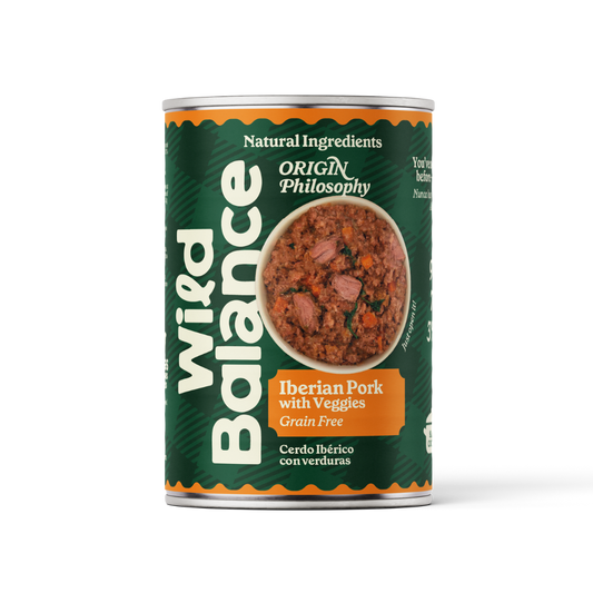 Blik varkensvlees en groenten BARF voor honden Wild Balance 400 g