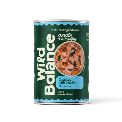 Compleet BARF-menu met kalkoen voor honden, Wild Balance, 400 g