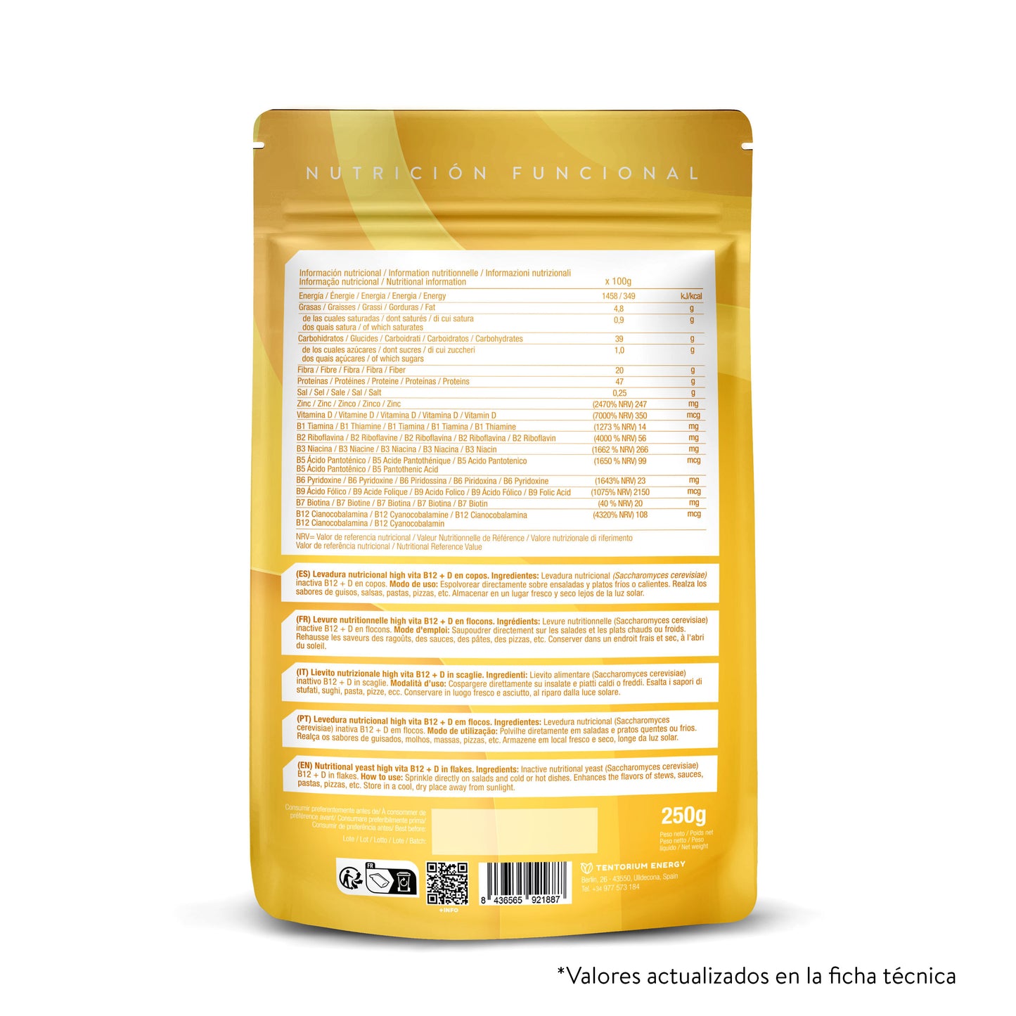 Voedingsgist met veel vitamine D Energy Feelings 250 g