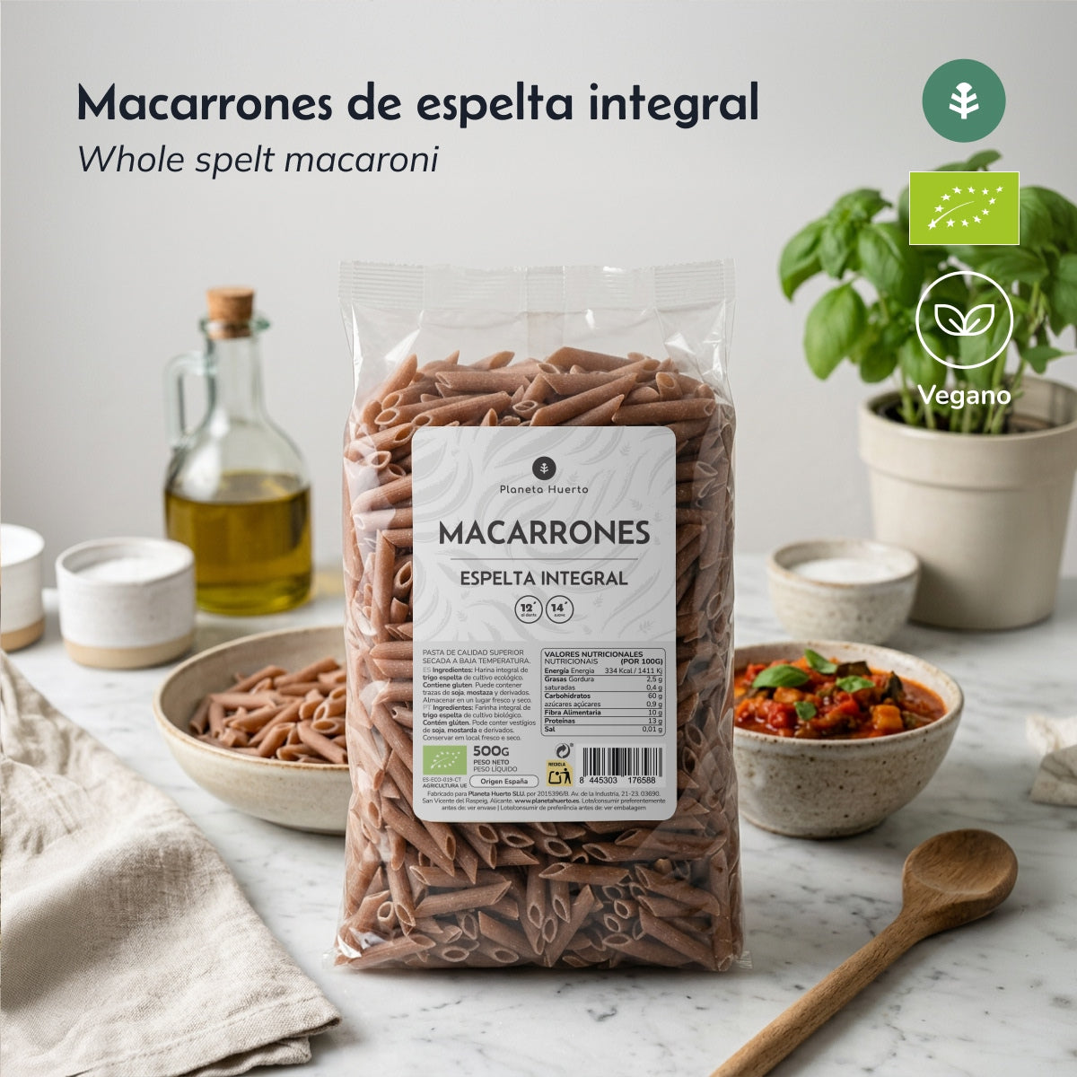 Volkoren spelt bitterkoekjes ECO Planeta Huerto 500gr