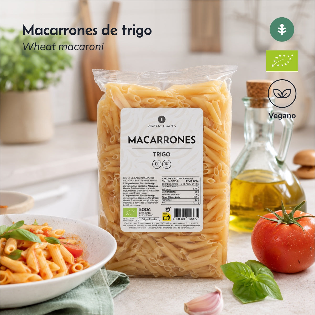Tarwe macaroni ECO Planeta Huerto 500gr
