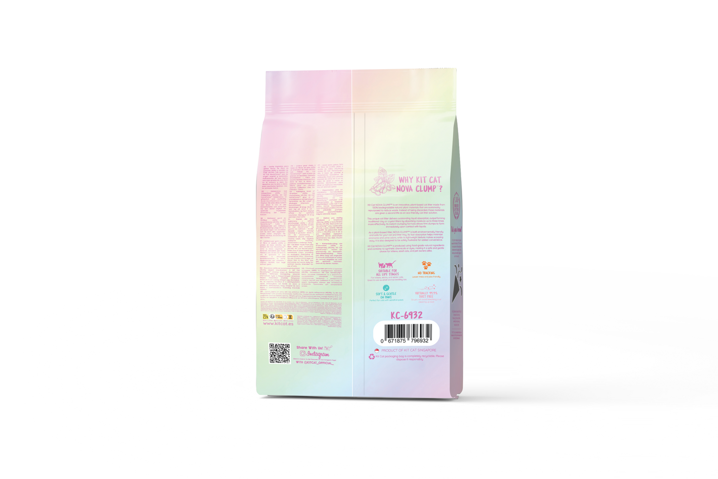 Kit Cat Arena Eco SoyaClump - Confetti 7 L Kattenbakvulling