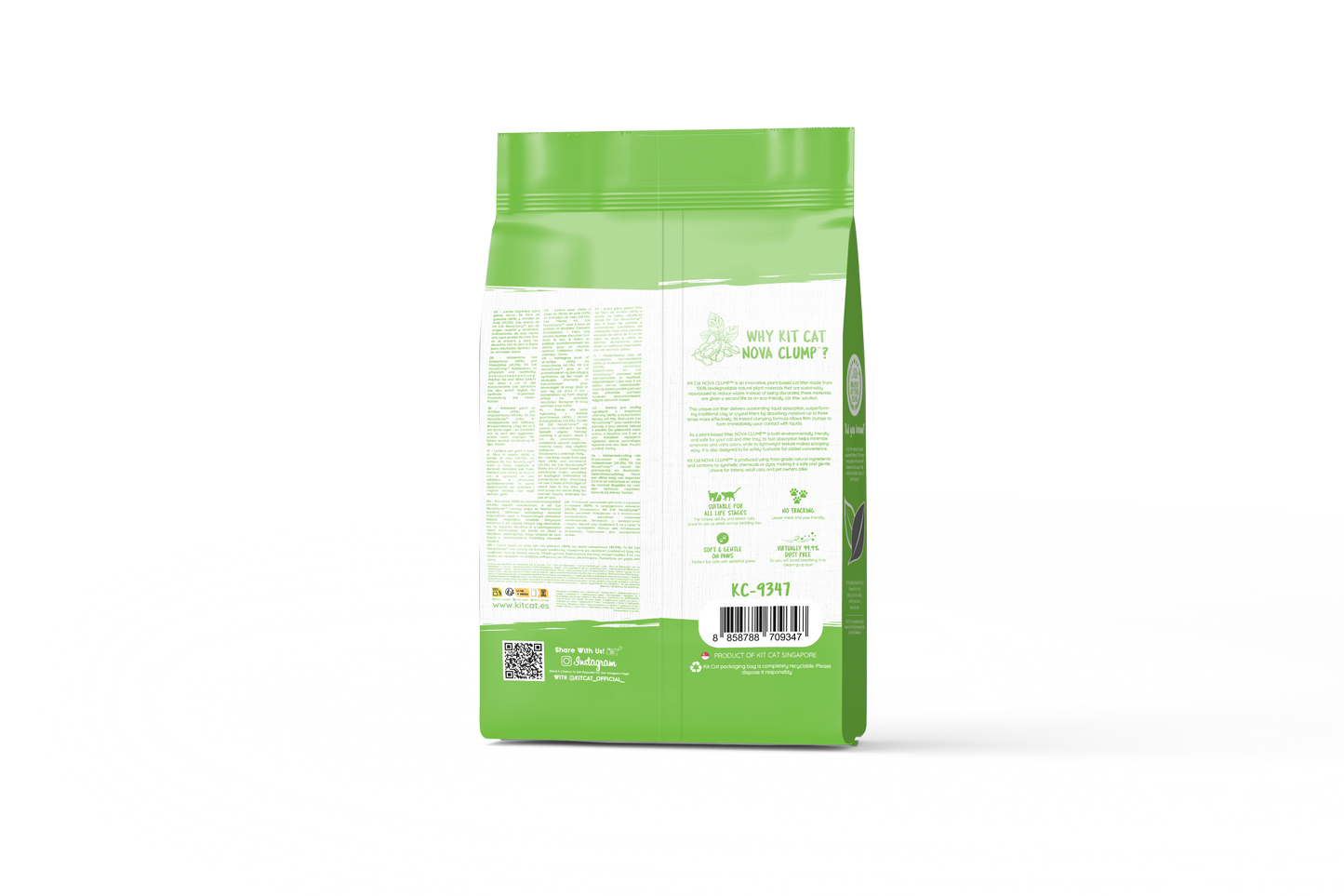 Kit Cat Arena Eco SoyaClump - Green Tea 7 L Kattenbakvulling