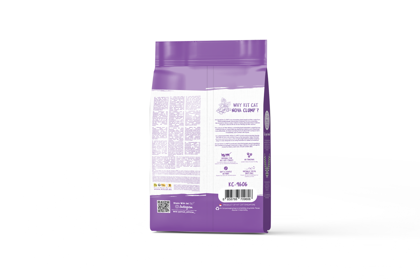 Kit Cat Arena Eco SoyaClump - Lavender 7 L Kattenbakvulling
