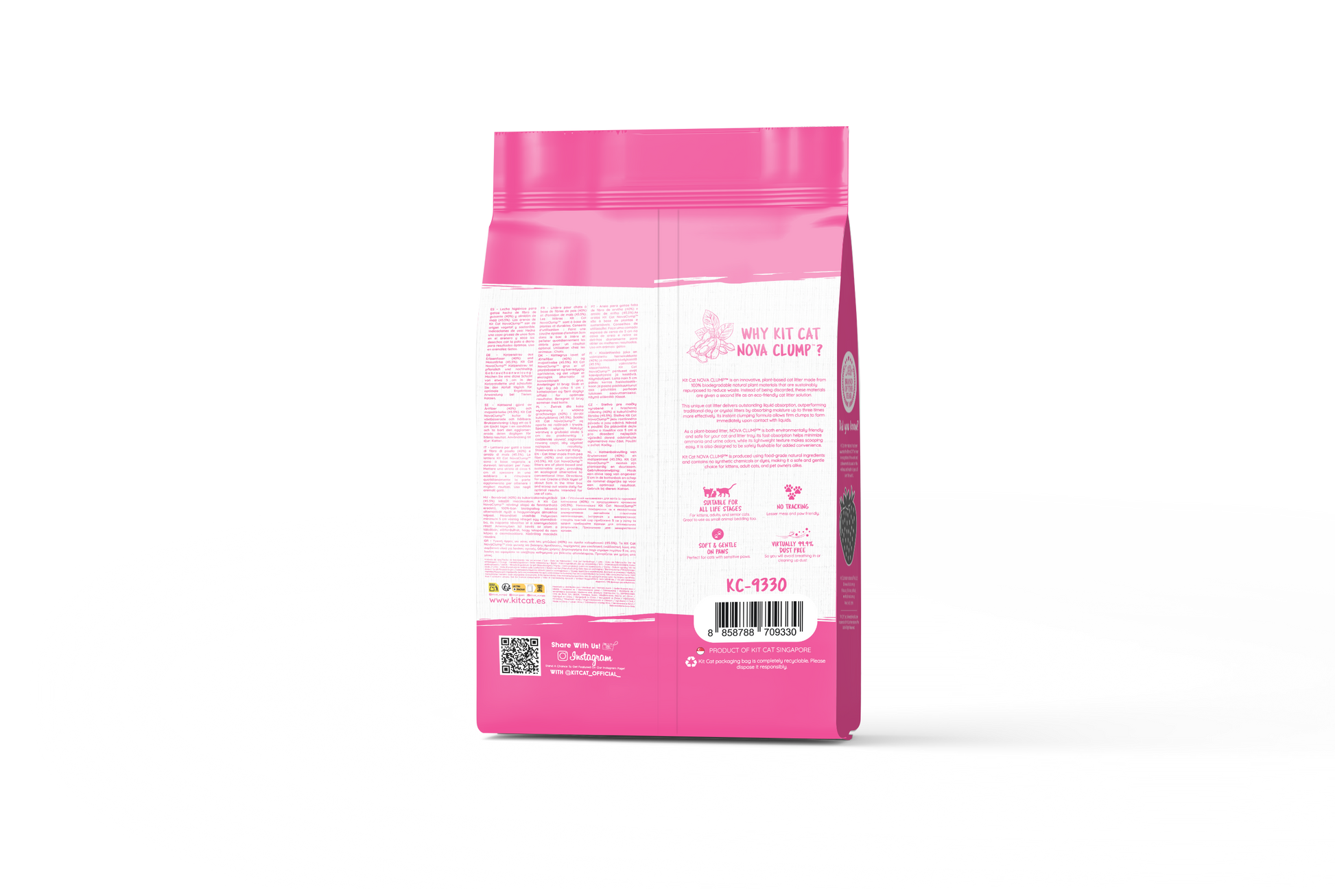Kit Cat Arena Eco SoyaClump - Strawberry 7 L Kattenbakvulling