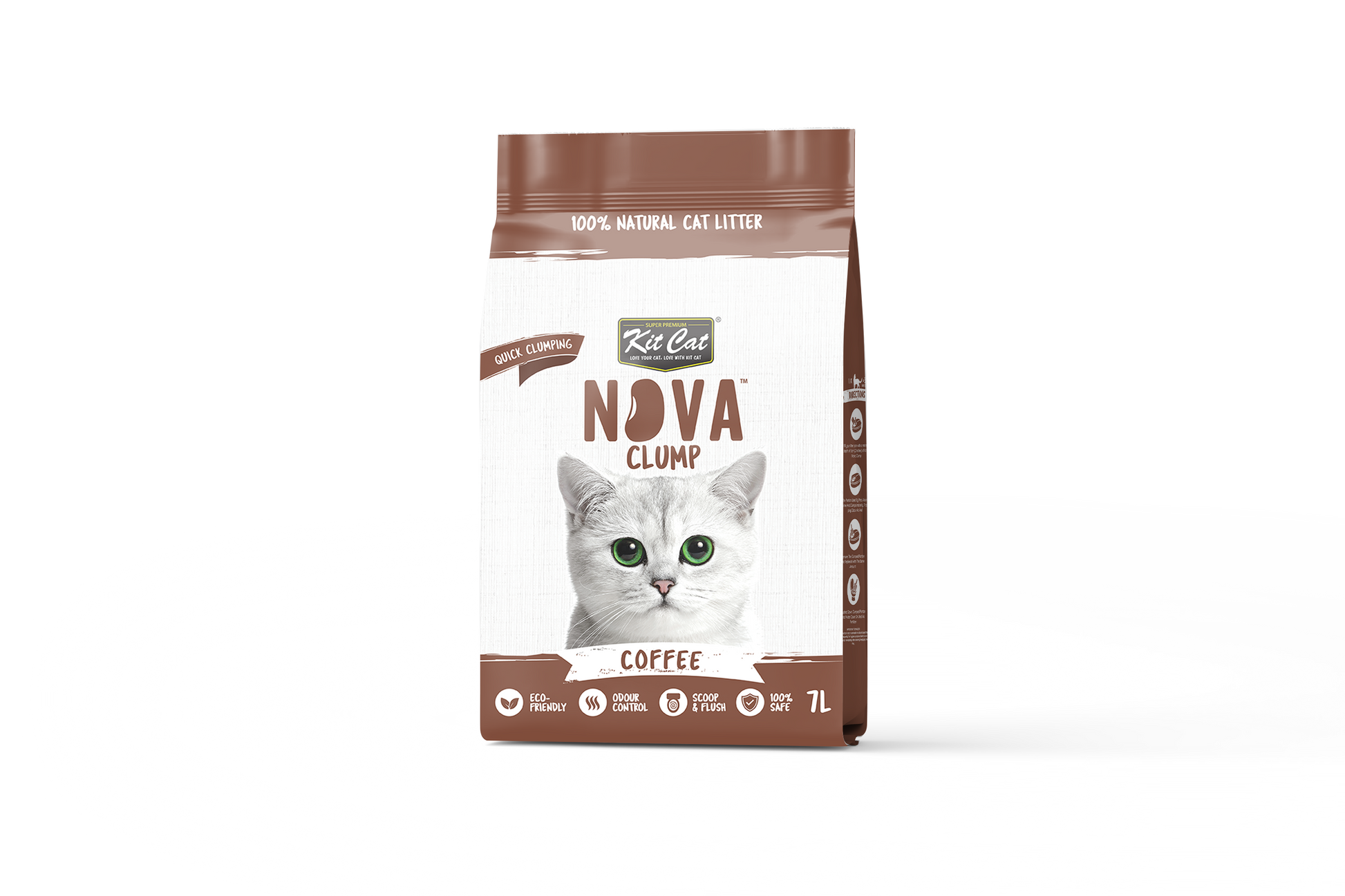 Kit Cat Arena Eco SoyaClump - Coffee 7 L Kattenbakvulling