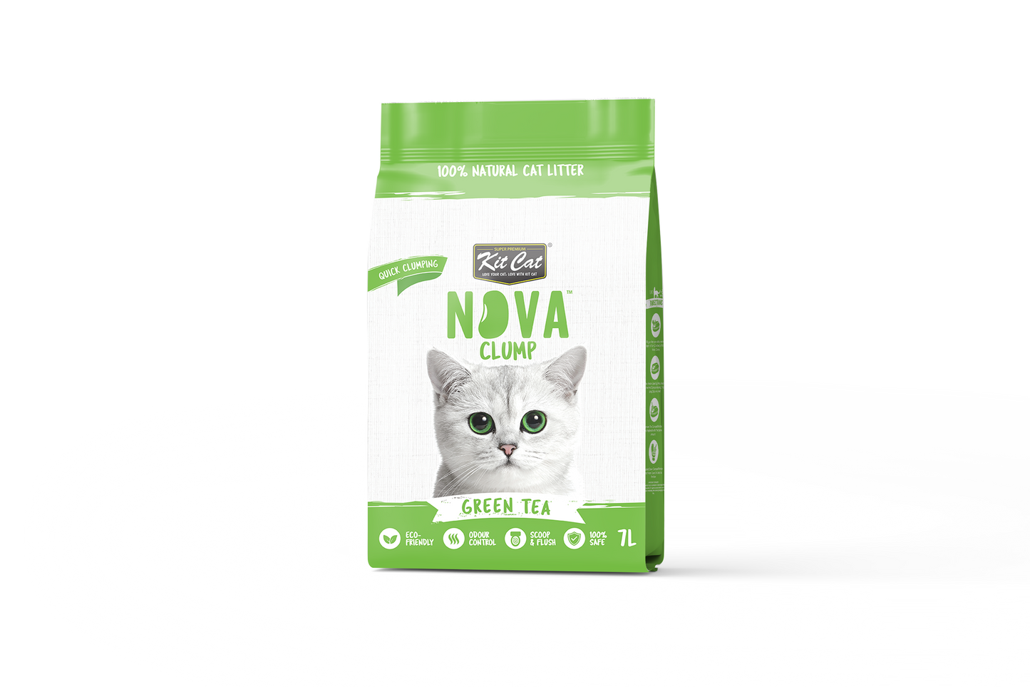 Kit Cat Arena Eco SoyaClump - Green Tea 7 L Kattenbakvulling