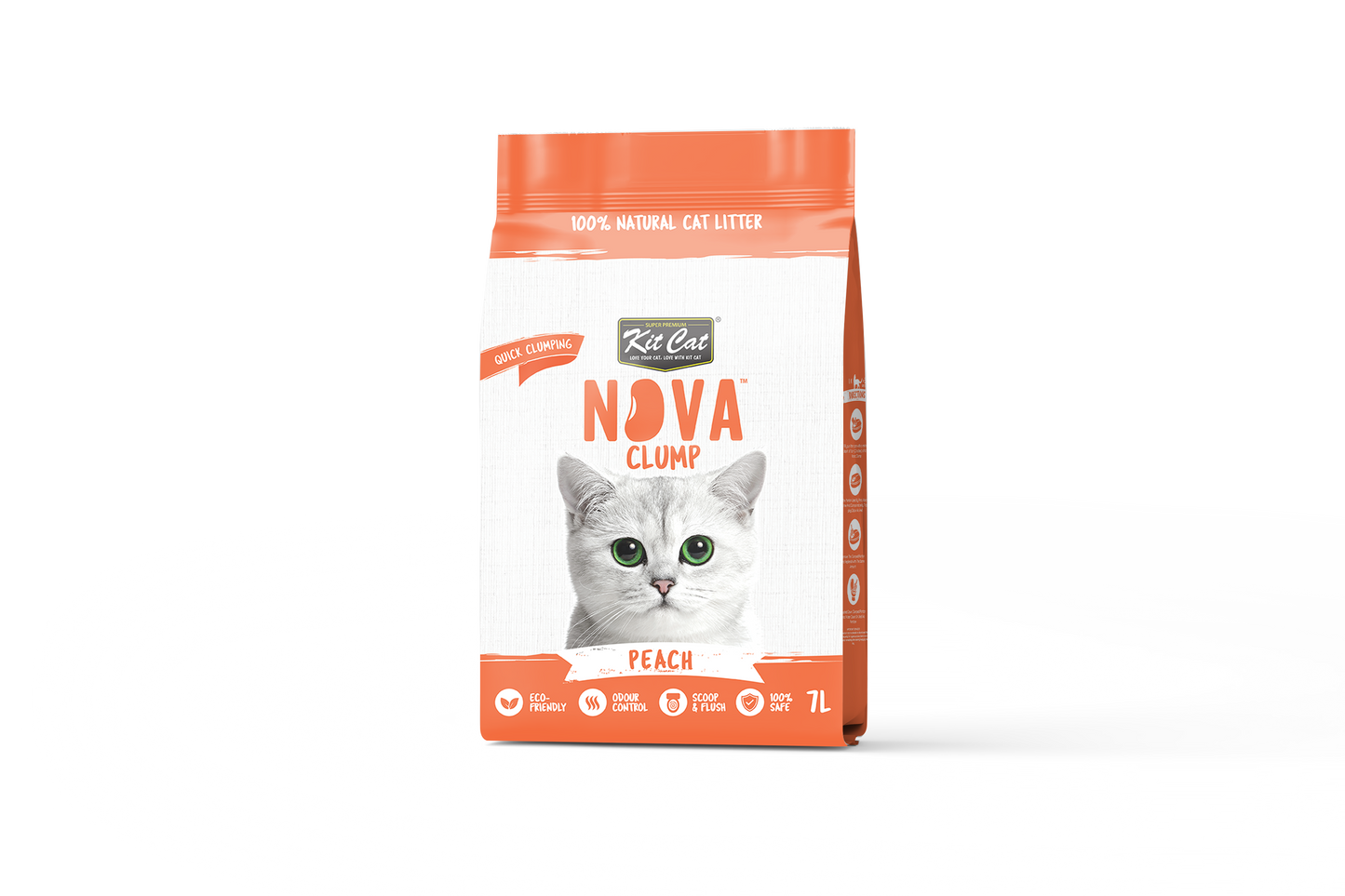 Kit Cat Eco SoyaClump kattenbakvulling - Peach 7 L Kattenbakvulling