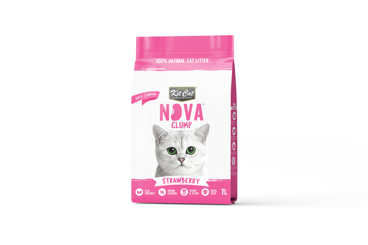 Kit Cat Arena Eco SoyaClump - Strawberry 7 L Kattenbakvulling
