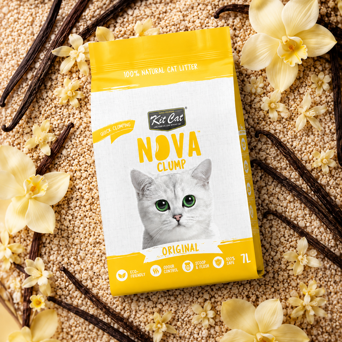 Kit Cat Arena Eco SoyaClump - Original 7 L Kattenbakvulling
