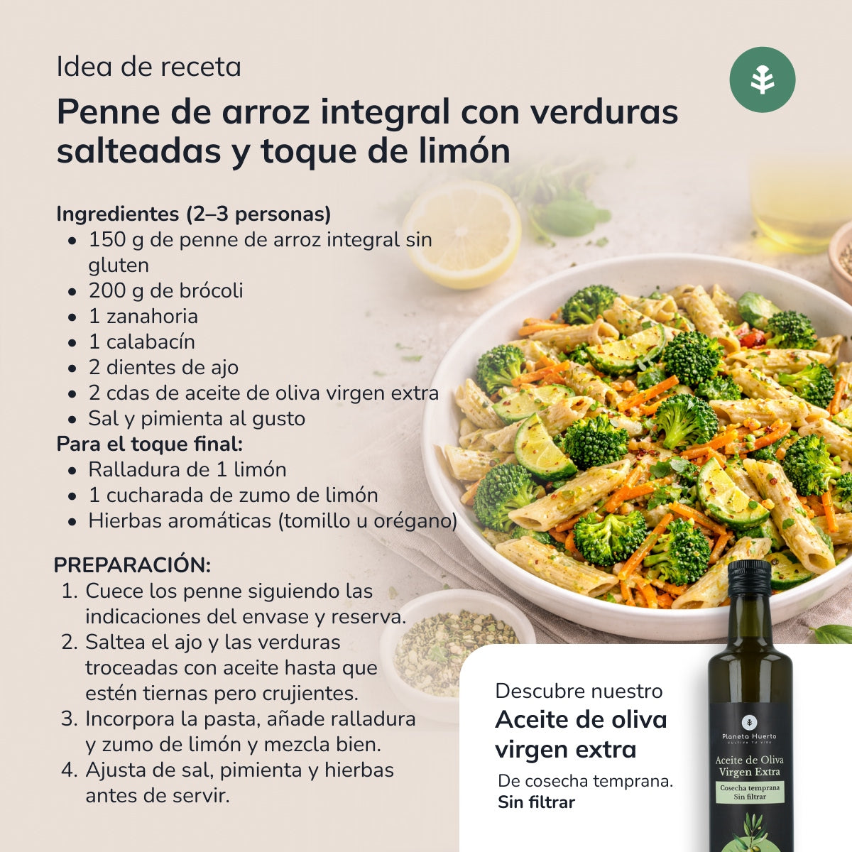 Glutenvrije ECO-macaroni van volkorenrijst Planeta Huerto 500 g