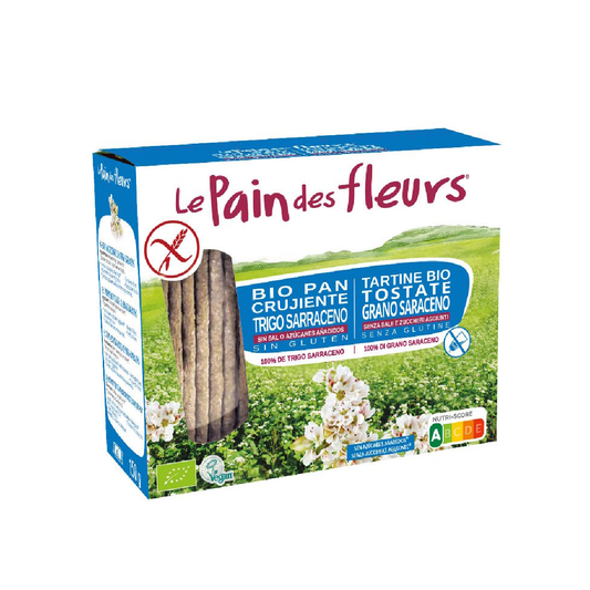 Knapperige crackers van boekweit zonder zout en glutenvrij BIO Le Pain de Fleurs  150 g