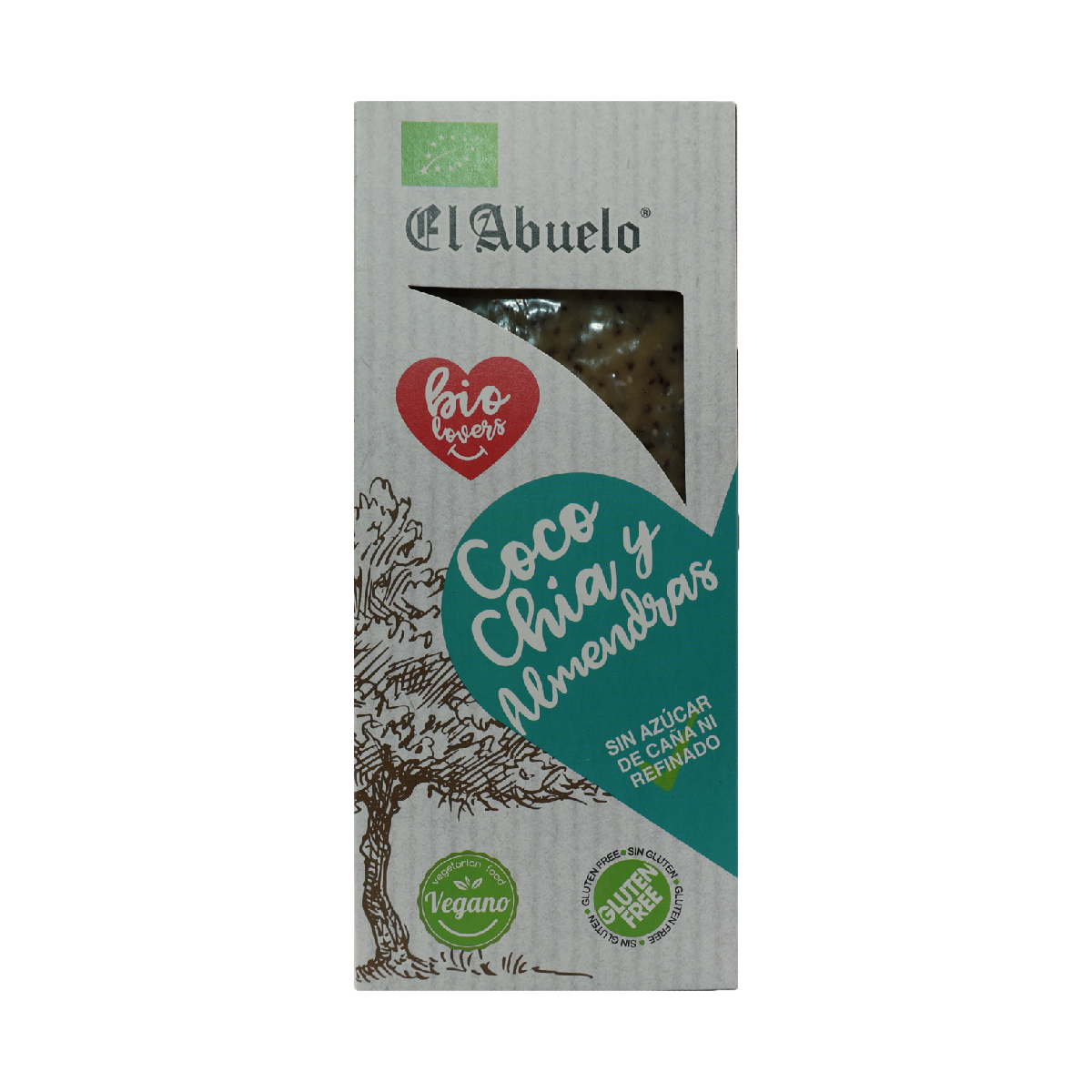 Veganistische nougat met kokos, chia en amandelen  ECO El Abuelo, 200 g