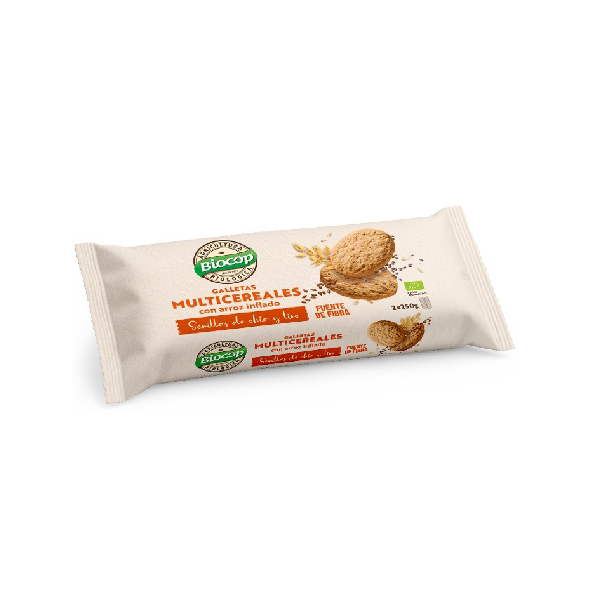 Biocop Multigranenkoekjes met gepofte rijst BIO 2 pakken 500 g
