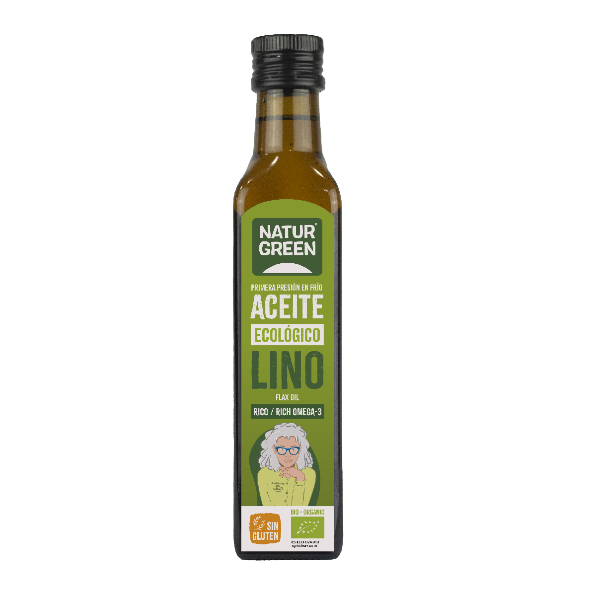 Biologische lijnzaadolie NaturGreen, 250 ml