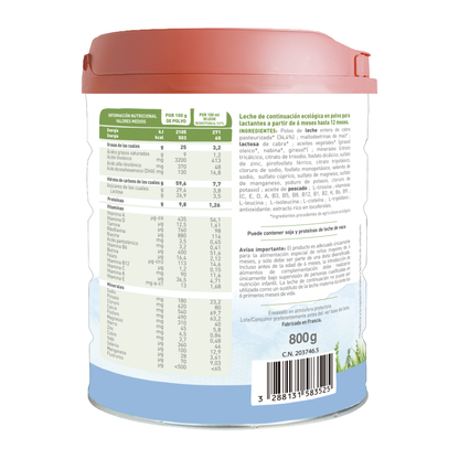 Caprea 2 geitenmelk (baby's van 6 tot 12 maanden) Biologisch Babybio 800 g