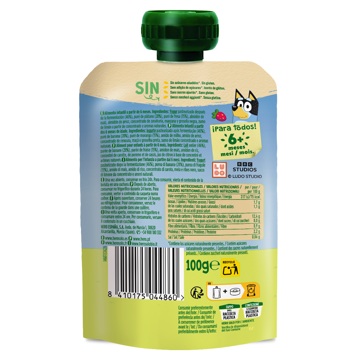Yogurin Banaan Aardbei Hero 100 g