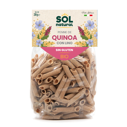Quinoa-macaroni met biologisch lijnzaad, glutenvrij Sol Natural 250 g