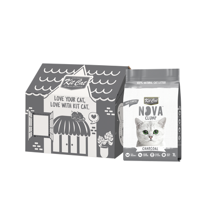 Kit Cat Arena Eco SoyaClump - Charcoal 7 L Kattenbakvulling