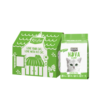 Kit Cat Arena Eco SoyaClump - Green Tea 7 L Kattenbakvulling