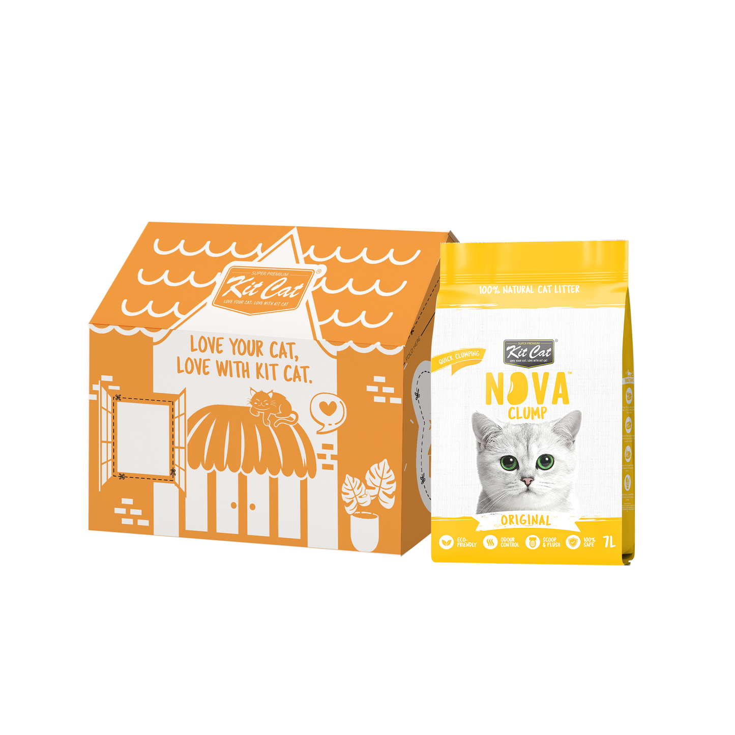 Kit Cat Arena Eco SoyaClump - Original 7 L Kattenbakvulling
