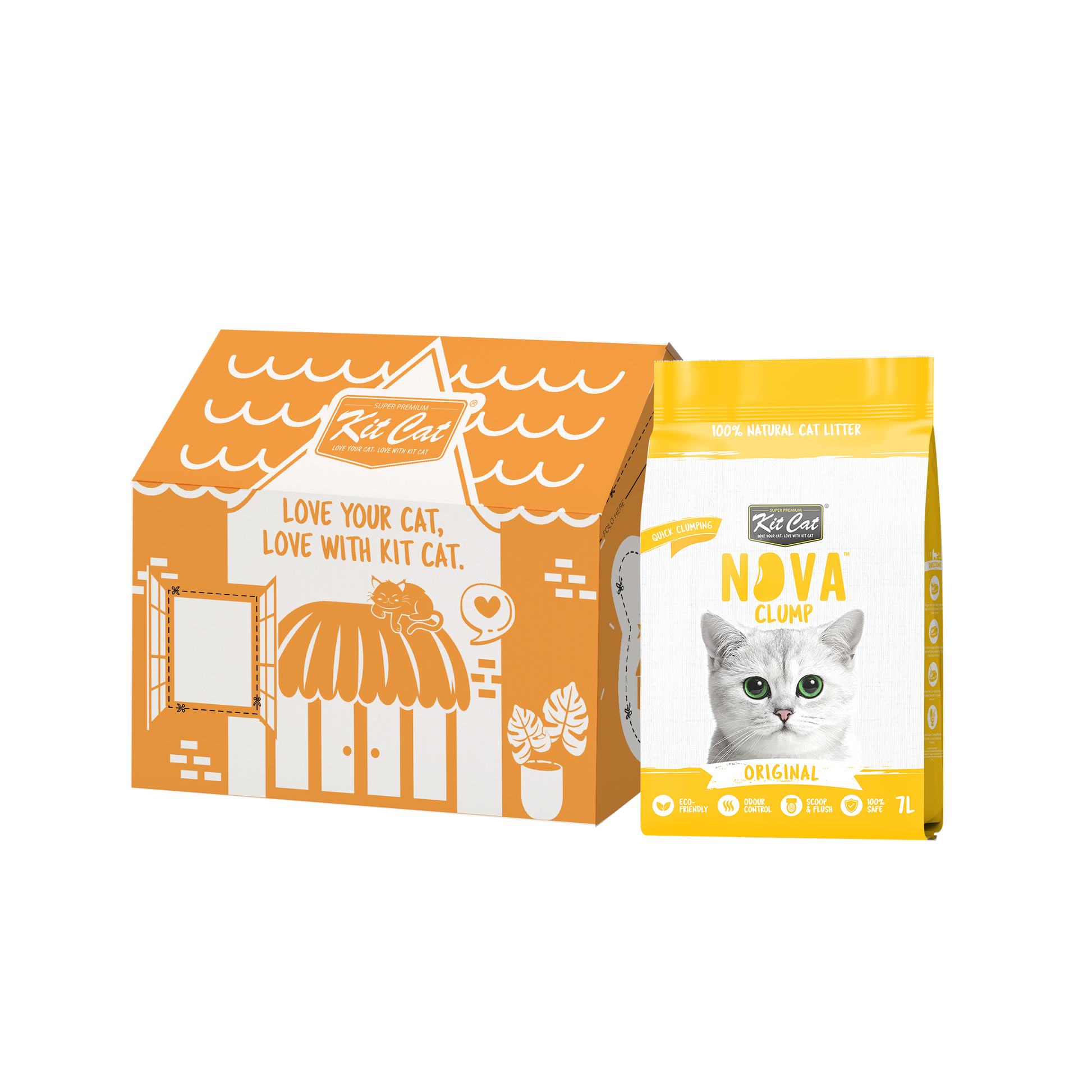 Kit Cat Arena Eco SoyaClump - Original 7 L Kattenbakvulling